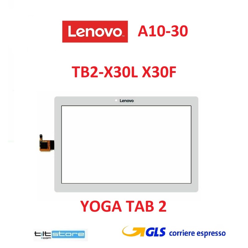 VETRO TOUCH SCREEN PER LENOVO TB2-X30L YOGA TAB 2 A10-30 VETRO SCHERMO BIANCO