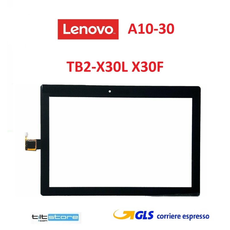 VETRO TOUCH SCREEN PER LENOVO TB2-X30L YOGA TAB 2 A10-30 VETRO SCHERMO NERO