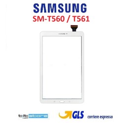 VETRO TOUCH SCREEN SAMSUNG T560 T561 Galaxy Tab E SM-T560 (WiFi) SM-T561 (3G) BIANCO