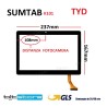 VETRO TOUCH SCREEN SUMTAB K101 TABLET TYD CAMERA LATERALE SCHERMO NERO