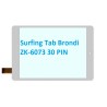 VETRO TOUCH SCREEN Surfing Tab Brondi flat ZK-6073 30 PIN Bianco