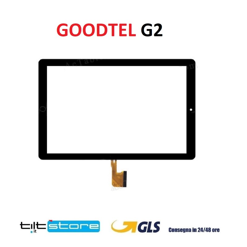 VETRO TOUCH SCREEN TABLET 10,1 GOODTEL G2 SCHERMO NERO COMPLETO DI BIADESIVO