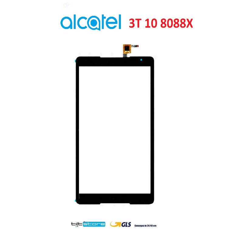 VETRO TOUCH SCREEN TABLET ALCATEL 3T 10 8088X SCHERMO 10” 4G + WI-FI NERO