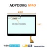VETRO TOUCH SCREEN TABLET AOYODKG M40 FLAT Angs-ctp-101206 CAMERA CENTRALE SCHERMO NERO