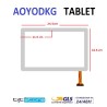 VETRO TOUCH SCREEN TABLET AOYODKG SCHERMO BIANCO