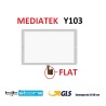 VETRO TOUCH SCREEN TABLET MEDIATEK Y103 SCHERMO BIANCO COMPLETO DI BIADESIVO