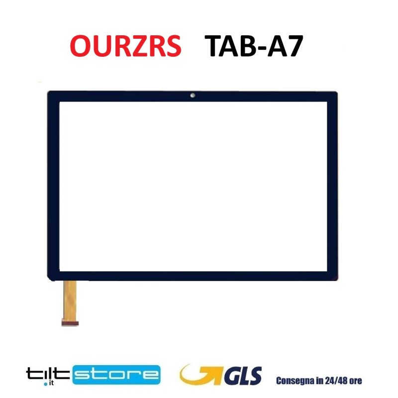 VETRO TOUCH SCREEN TABLET OURZRS TAB-A7 SCHERMO NERO
