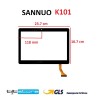VETRO TOUCH SCREEN TABLET SANNUO K101 SCHERMO NERO