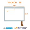 VETRO TOUCH SCREEN TABLET VOUKOU S9 SCHERMO BIANCO