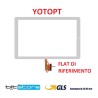 VETRO TOUCH SCREEN TABLET YOTOPT SCHERMO COMPLETO DI BIADESIVO BIANCO