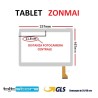 VETRO TOUCH SCREEN TABLET ZONMAI SCHERMO BIANCO