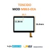 VETRO TOUCH SCREEN TOSCIDO MOD M863-EEA FLAT GT10PG127 V2.0 SCHERMO NERO
