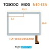 VETRO TOUCH SCREEN TOSCIDO MOD N10-EEA FLAT MCX-1277 SCHERMO BIANCO