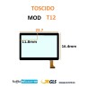 VETRO TOUCH SCREEN TOSCIDO MOD T12 FLAT MCX-1278 SCHERMO NERO