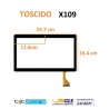 VETRO TOUCH SCREEN TOSCIDO X109 CAMERA CENTRALE SCHERMO NERO