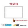 VETRO TOUCH SCREEN YESTEL FLAT QSF-PG1003-FPC-V02 /03 CON BIADESIVO TABLET SCHERMO BIANCO