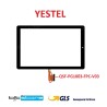 VETRO TOUCH SCREEN YESTEL FLAT QSF-PG1003-FPC-V02 /03 CON BIADESIVO TABLET SCHERMO NERO