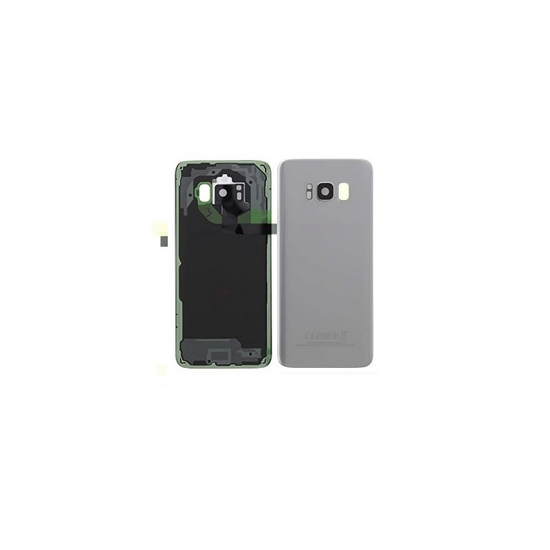 BACK COVER COPRIBATTERIA SAMSUNG S8 SM G950 SILVER CON VETRINO FOTOCAMERA