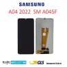 DISPLAY LCD SAMSUNG A04 2022 SM A045 VETRO TOUCH SCHERMO NO FRAME NERO
