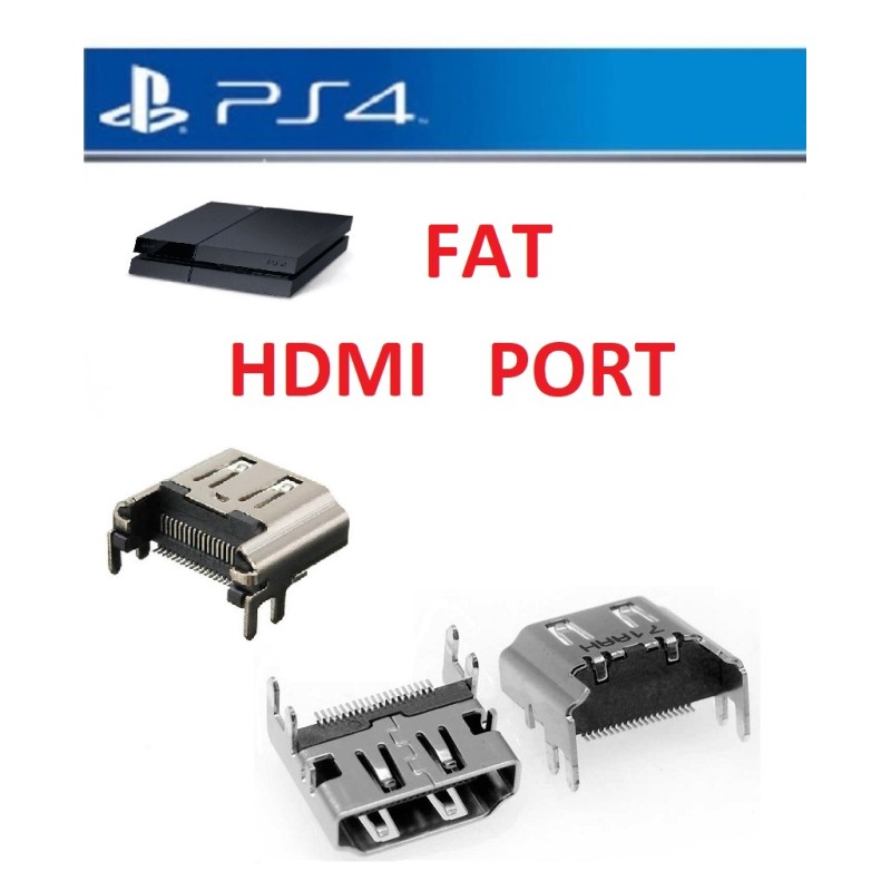 PORTA HDMI PS4 FAT Ver.2 CUH-1004A CUH-1216 CUH-1116 SERIE 1000/1100/1200 JACK SOCKET CONNETTORE