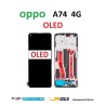 DISPLAY LCD OPPO A74 4G CPH2219 CPH2211 OLED CON FRAME TOUCH SCREEN VETRO SCHERMO NERO