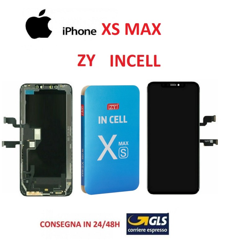 DISPLAY LCD IPHONE XS MAX ZY INCELL SCHERMO NERO