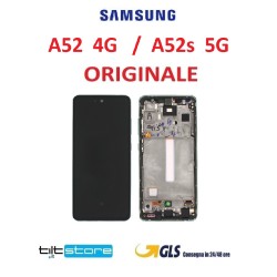 DISPLAY LCD SAMSUNG A52 4G SM A525 A526 / A52s 5G SM A528 A52 5G BLUE ORIGINALE SERVICE PACK