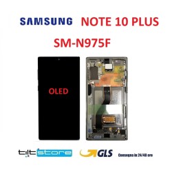 DISPLAY LCD SAMSUNG NOTE 10 PLUS NERO SM N975F SCHERMO VETRO PARI ORIGINALE OLED
