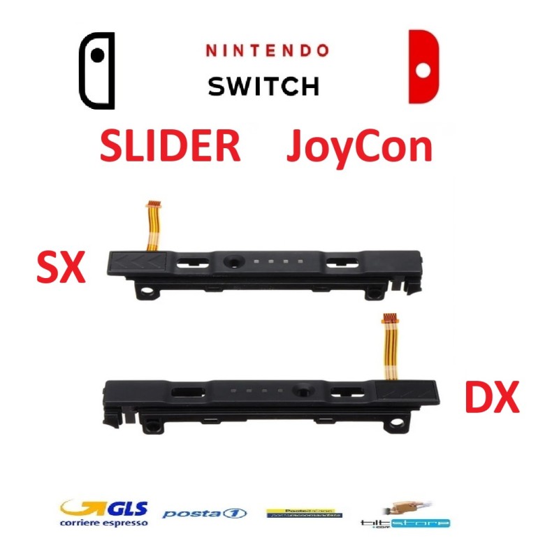 COPPIA BINARIO LATERALE SLOT RICARICA CONTROLLER JOY-CON SX / DX NINTENDO SWITCH