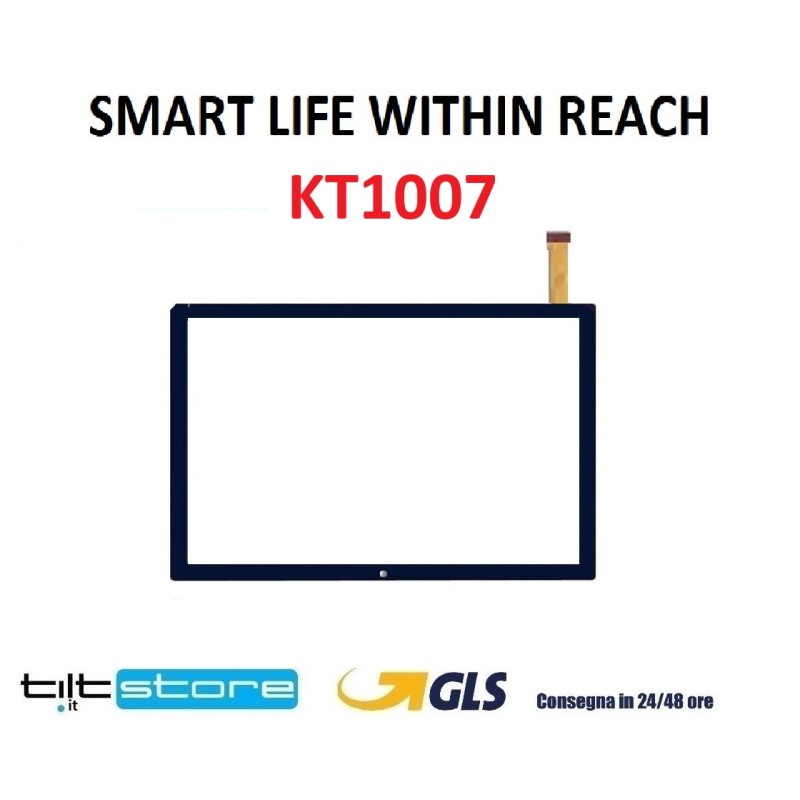 VETRO TOUCH SCREEN TABLET SMART LIFE WITHIN REACH KT1007 VETRO SCHERMO NERO