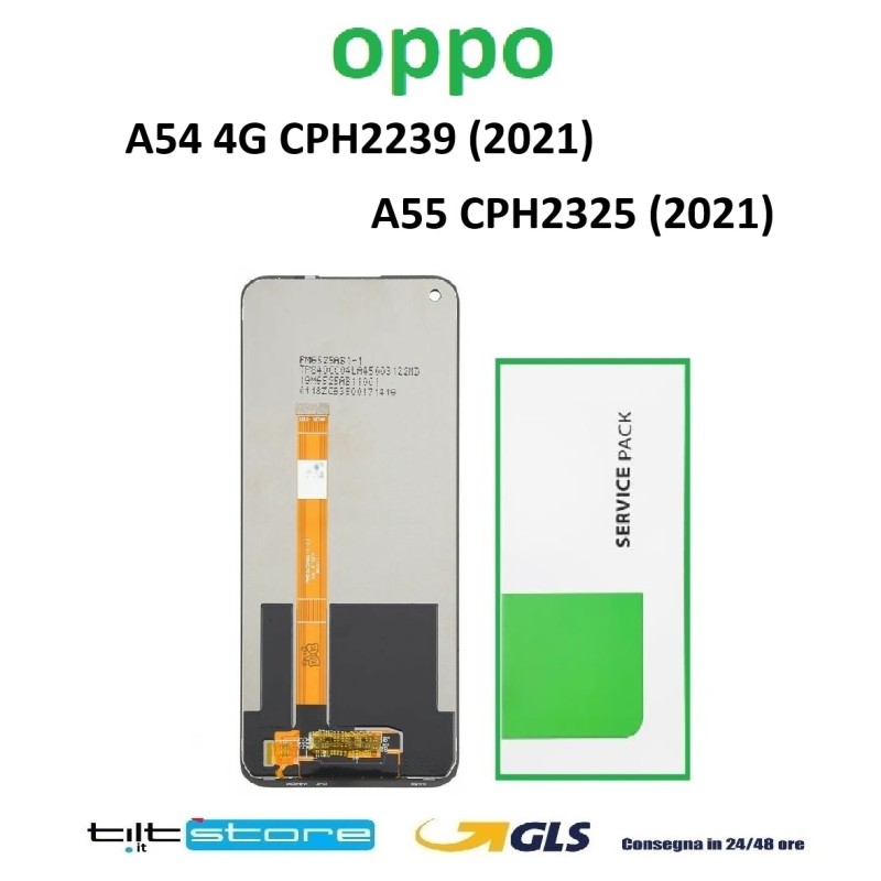 DISPLAY LCD OPPO A54 4G CPH2239 / A55 CPH2325 SCHERMO PARI ORIGINALE SERVICE PACK