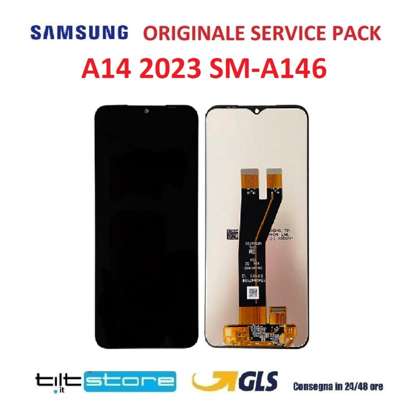 DISPLAY LCD SAMSUNG A14 5G 2023 SM A146M/DS A146B A146 NO FRAME SERVICE PACK SCHERMO NERO