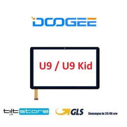 VETRO TOUCH SCREEN DOOGEE U9 / U9 Kid TABLET SCHERMO ORIGINALE NERO