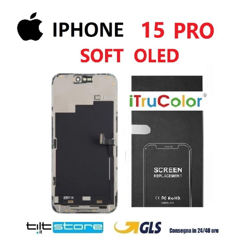 DISPLAY LCD IPHONE 15 PRO OEM SOFT OLED iTrucolor FHD+