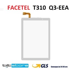 VETRO TOUCH SCREEN FACETEL T310 Q3-EEA SCHERMO BIANCO &/o NERO