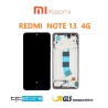 DISPLAY LCD XIAOMI REDMI NOTE 13 4G 23124RA7EO 23129RAA4G SCHERMO CON FRAME