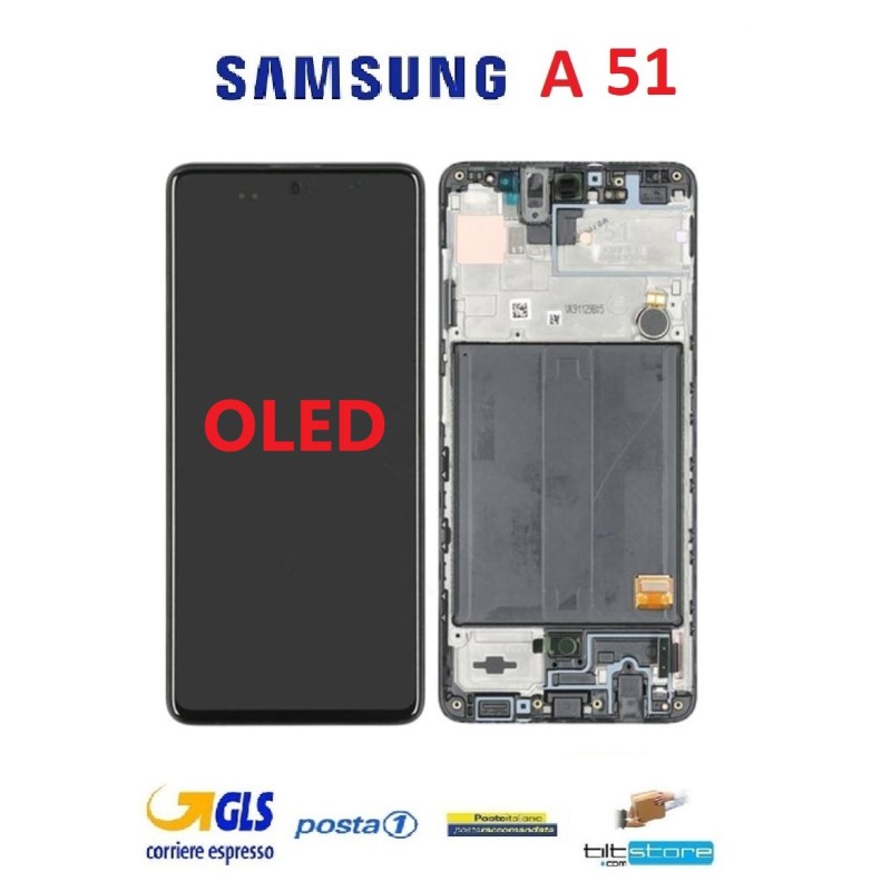 DISPLAY LCD SAMSUNG A51 SM A515 SCHERMO OLED CON FRAME