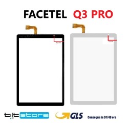 VETRO TOUCH SCREEN FACETEL Q3 PRO SCHERMO BIANCO &/o NERO