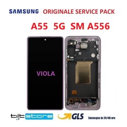 DISPLAY LCD SAMSUNG A55 5G SM A556 VIOLA ORIGINALE SERVICE PACK