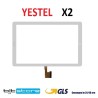 VETRO TOUCH SCREEN TABLET YESTEL X2_EEA SCHERMO BIANCO COMPLETO DI BIADESIVO