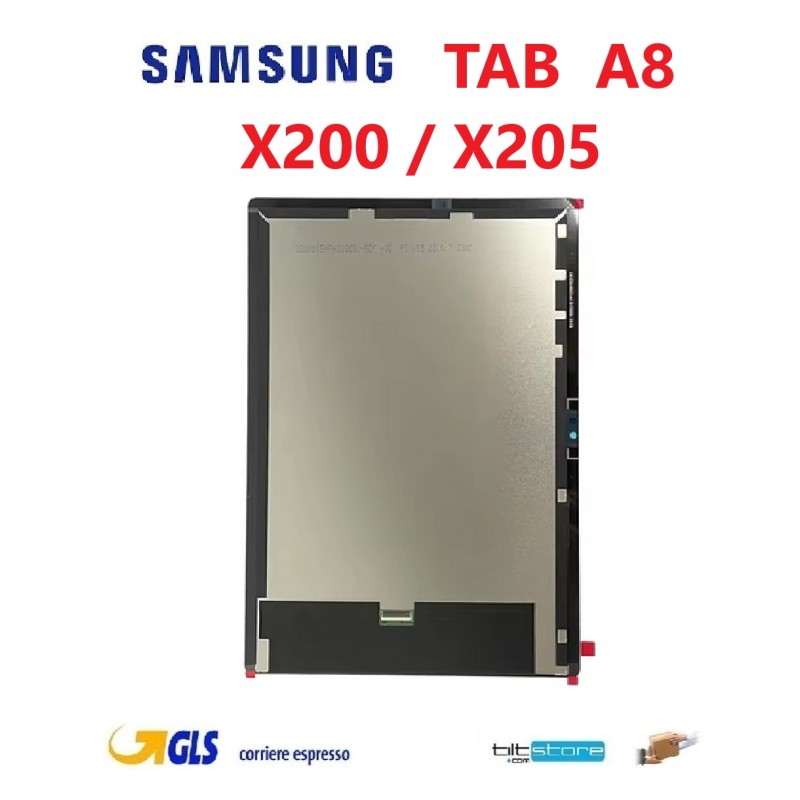 DISPLAY LCD PER SAMSUNG GALAXY TAB A8 10.5 SM X200 X205 TOUCH SCREEN VETRO MONITOR