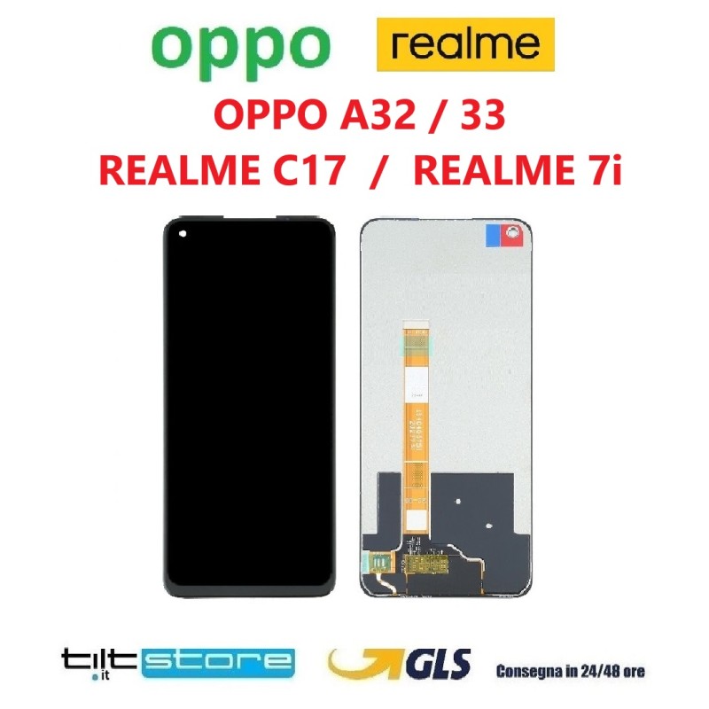 DISPLAY LCD OPPO A32 / 33 / REALME C17 RMX2101 / REALME 7i RMX2103 SCHERMO OEM PARI ORIGINALE