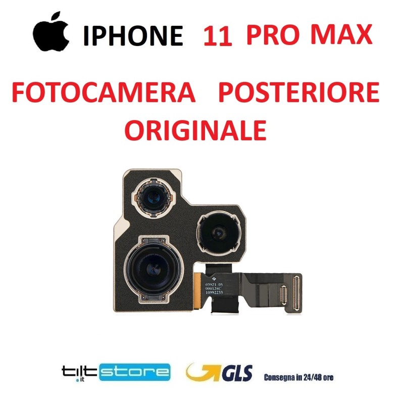 FOTOCAMERA POSTERIORE IPHONE 11 PRO MAX ORIGINALE PULLED