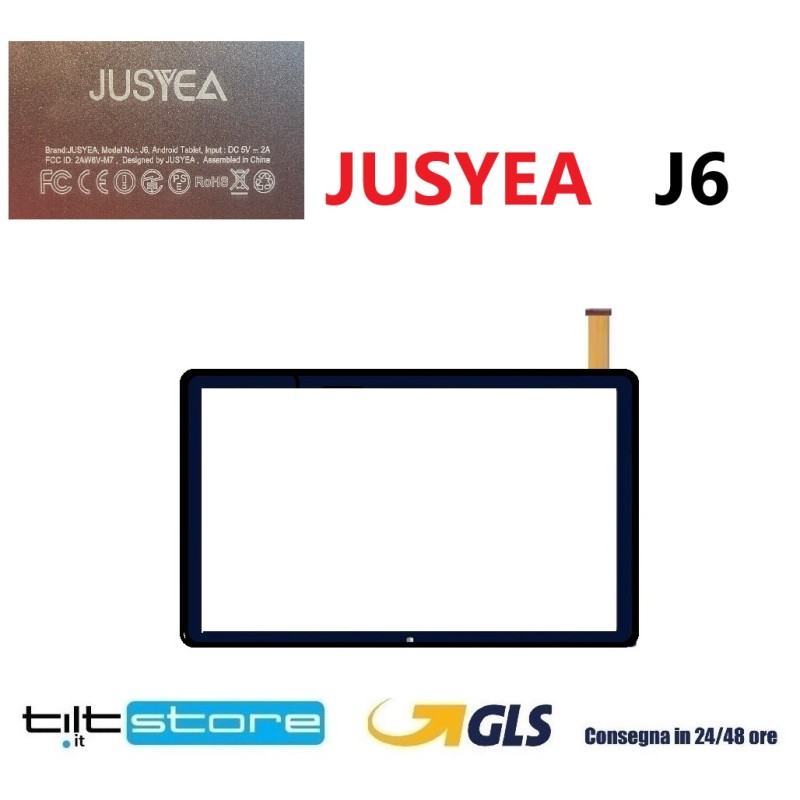 VETRO TOUCH SCREEN JUSYEA J6 SCHERMO NERO