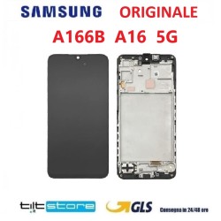DISPLAY LCD SAMSUNG A166B A16 5G ORIGINALE SERVICE PACK SCHERMO CON FRAME