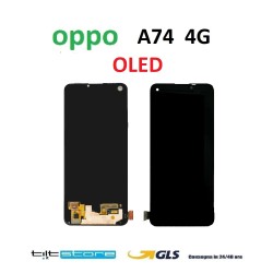 DISPLAY LCD OPPO A74 4G CPH2219 CPH2211 / F19 / F19 PRO CPH2285 OLED TOUCH SCREEN VETRO SCHERMO NERO