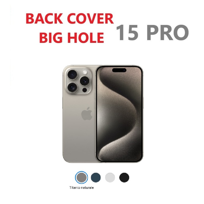 VETRO POSTERIORE IPHONE 15 PRO TITANIO NATURALE