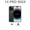 SCOCCA POSTERIORE IPHONE 14 PRO MAX NERO COMPLETA DI FLAT ORIGINALE