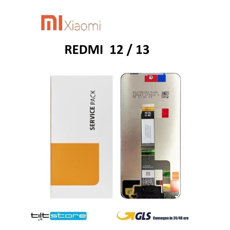 DISPLAY LCD XIAOMI REDMI 12 4G/5G 23053RN02Y / REDMI 13 4/5G 24040RN64Y SCHERMO OEM SERVICE PACK
