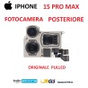 FOTOCAMERA POSTERIORE IPHONE 15 PRO MAX ORIGINALE PULLED